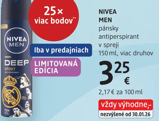 Nivea Men pánsky antiperspirant v spreji