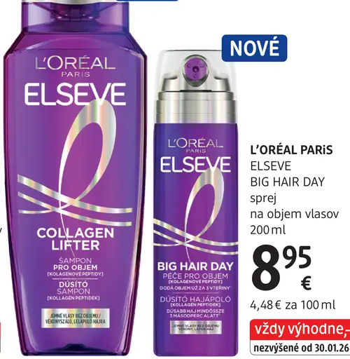 L'Oréal Paris Elseve Big Hair Day sprej na objem vlasov