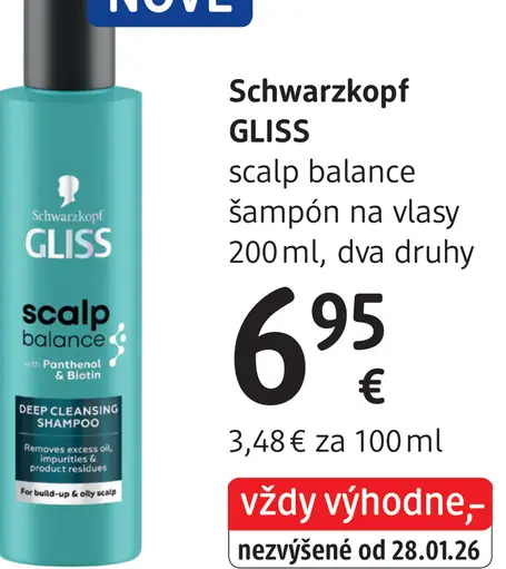 Schwarzkopf Gliss Scalp Balance šampón na vlasy