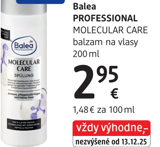 Balea Professional Molecular Care balzam na vlasy