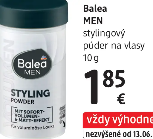 Balea Men stylingový púder na vlasy