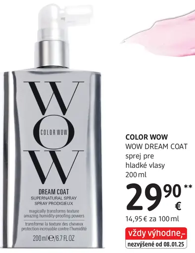 COLOR WOW Dream Coat sprej pre hladké vlasy