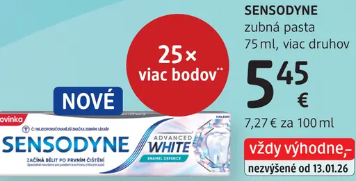 Sensodyne zubná pasta