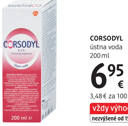 Corsodyl ústna voda