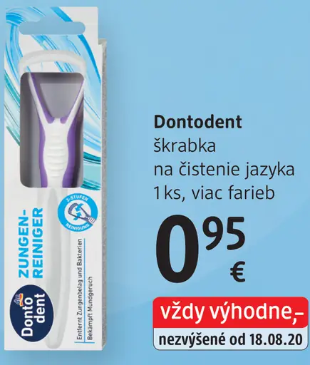 Dontodent škrabka na čistenie jazyka