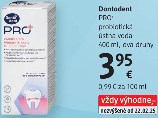 Dontodent PRO+ probiotická ústna voda