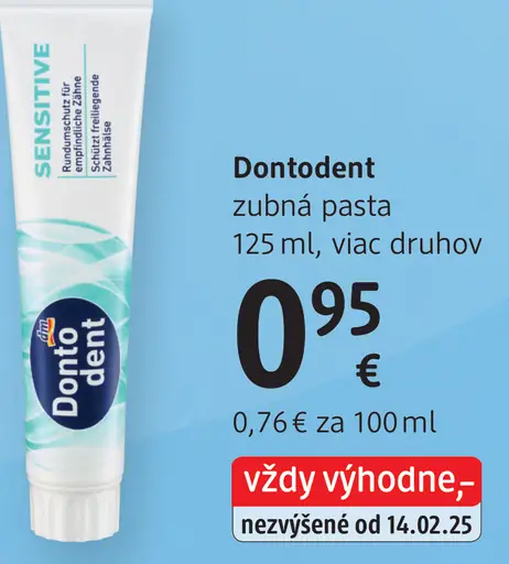 Dontodent zubná pasta SENSITIVE