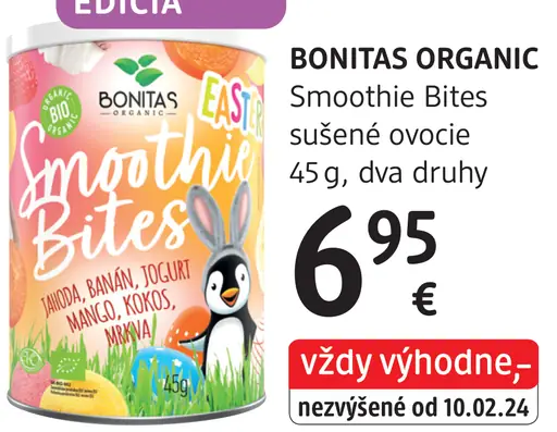 Bonitas Organic Smoothie Bites sušené ovocie