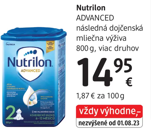 Nutrilon ADVANCED následná dojčenská mliečna výživa