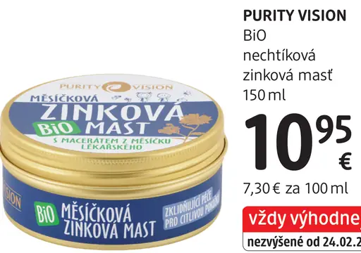Purity Vision Bio nechtíková zinková masť