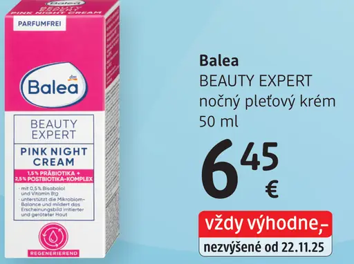 Balea Beauty Expert nočný pleťový krém