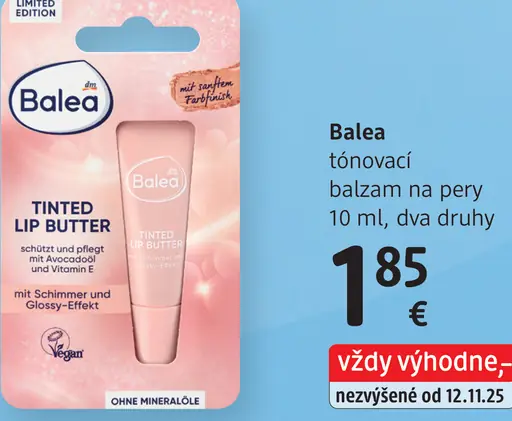 Balea tónovací balzam na pery, dva druhy