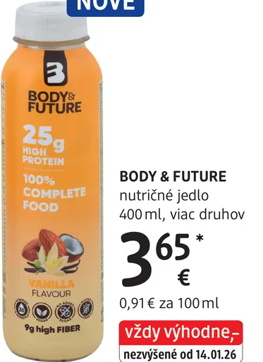 Body & Future nutričné jedlo