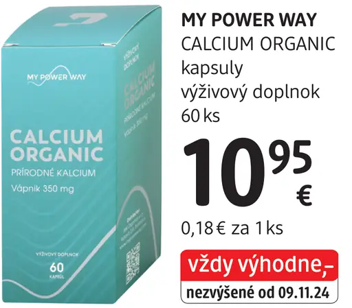 My Power Way Calcium Organic kapsuly výživový doplnok