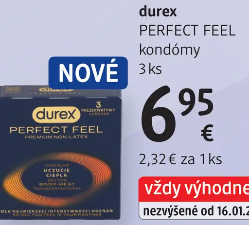 Durex Perfect Feel kondómy