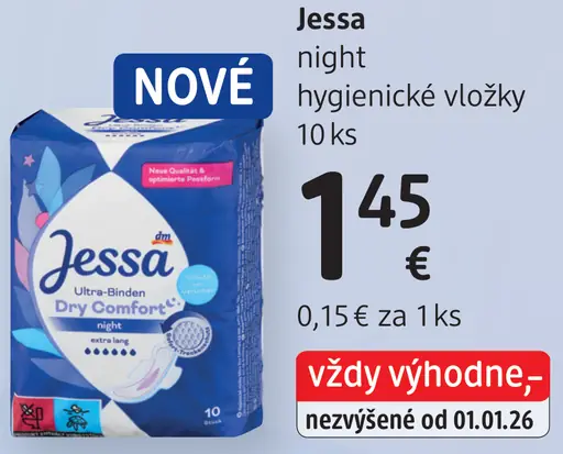 Jessa night hygienické vložky