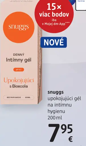 Snuggs upokojujúci denný intímny gél na intímnu hygienu