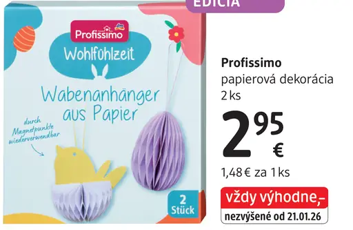 Profissimo papierová dekorácia závesné tvary