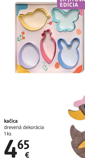 Drevená dekorácia kačica