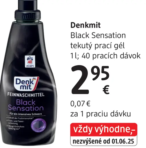 Denkmit Black Sensation tekutý prací gél