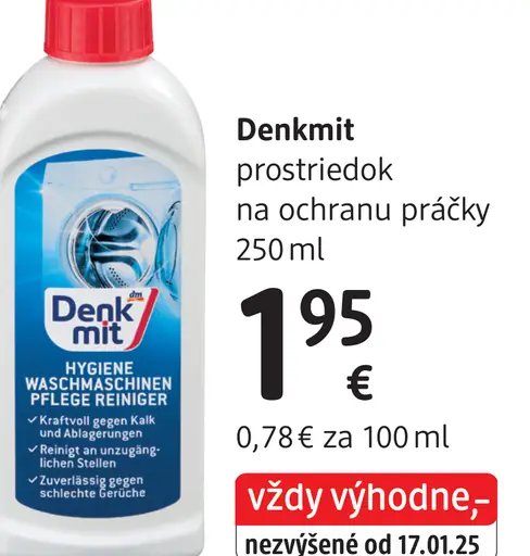 Denkmit prostriedok na ochranu práčky