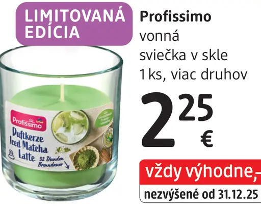 Profissimo vonná sviečka v skle