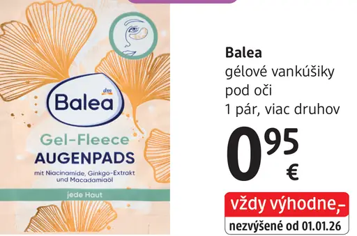 Balea gélové vankúšiky pod oči