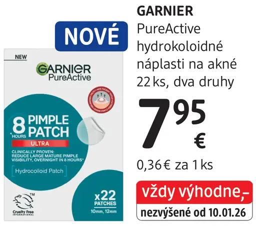 Garnier PureActive hydrokoloidné náplasti na akné