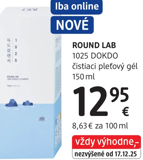Round Lab 1025 Dokdo čistiaci pleťový gél