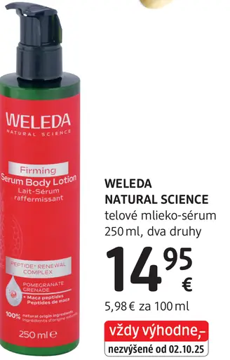 Weleda Natural Science telové mlieko-sérum