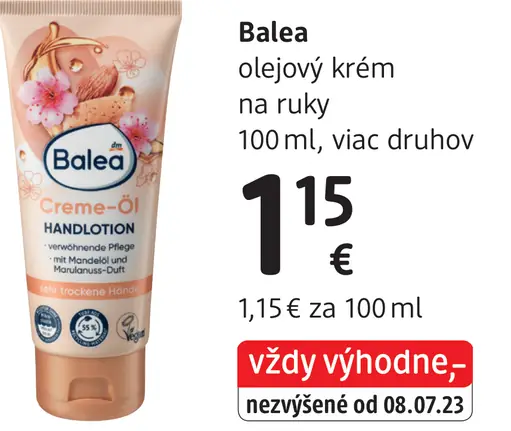 Balea olejový krém na ruky