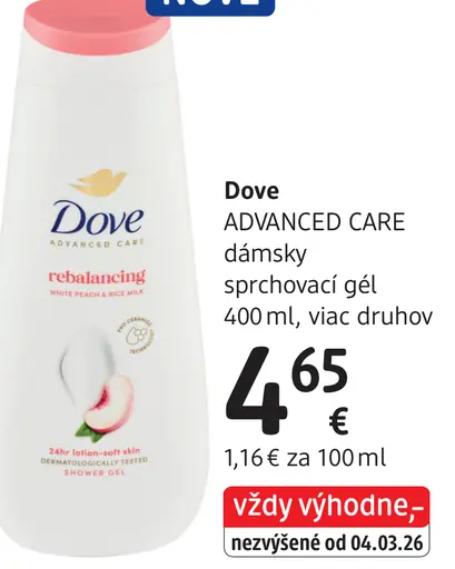 Dove Advanced Care dámsky sprchovací gél