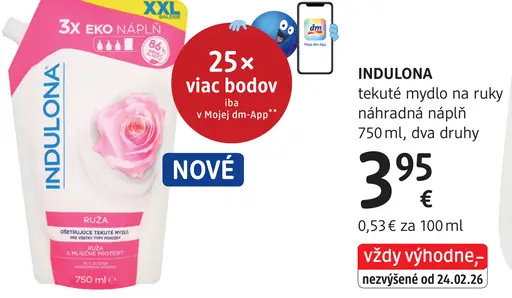 Indulona tekuté mydlo na ruky náhradná náplň