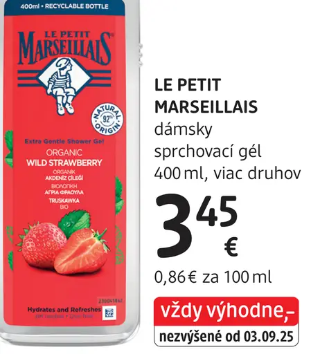 LE PETIT MARSEILLAIS dámsky sprchovací gél