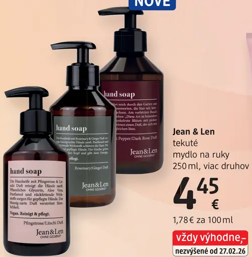 Jean & Len tekuté mydlo na ruky