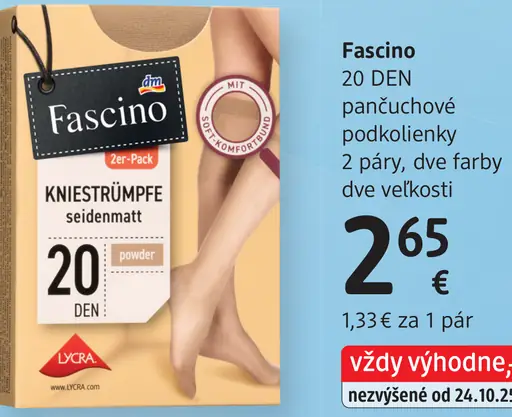 Fascino 20 DEN pančuchové podkolienky
