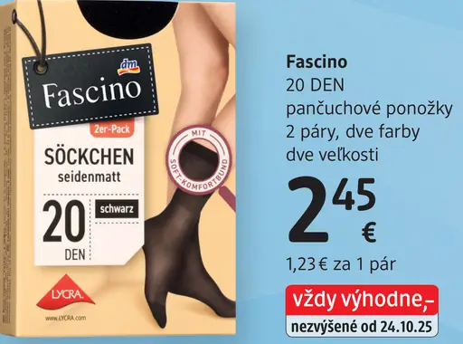 Fascino 20 DEN pančuchové ponožky