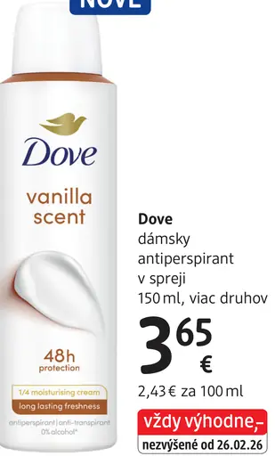 Dove dámsky antiperspirant v spreji