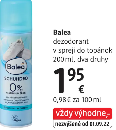 Balea dezodorant sprej do topánok