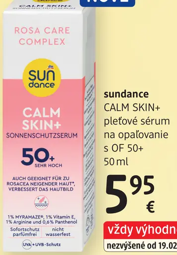 Sundance Calm Skin+ pleťové sérum na opaľovanie s OF 50+