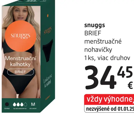 Snuggs Brief menštruačné nohavičky