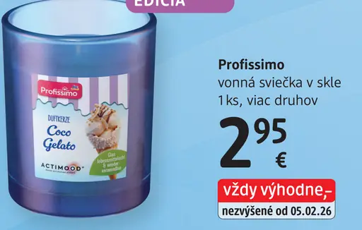 Profissimo vonná sviečka v skle