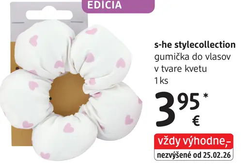 S-he stylecollection gumička do vlasov v tvare kvetu