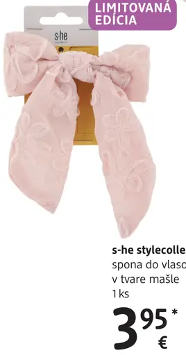 S-he stylecollection spona do vlasov v tvare mašle