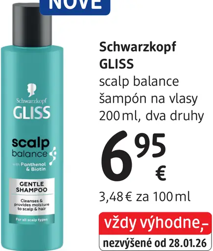 Schwarzkopf Gliss Scalp Balance šampón na vlasy