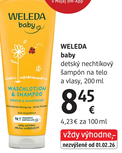 Weleda baby detský nechtíkový šampón na telo a vlasy