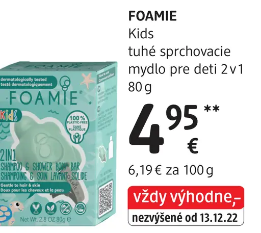 FOAMIE Kids detské tuhé sprchovacie mydlo 2 v 1