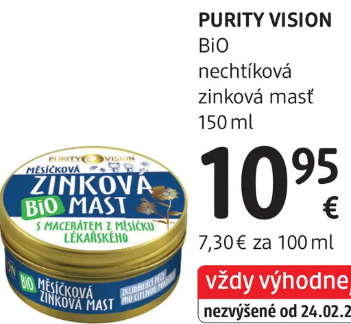 Purity Vision Bio nechtíková zinková masť