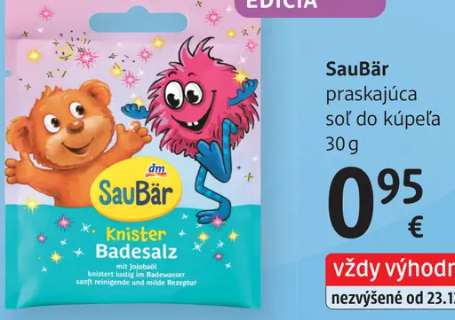 SauBär praskajúca soľ do kúpeľa