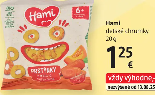 Hami detské chrumky prstienky